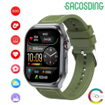2024 m. naujas NFC EKG HRV sveikatos stebėjimo i&scaron;manusis laikrodis Vyrai, Moterys 2,04 colio AMOLED viso jutiklinio ekrano Bluetooth skambučio AI balso i&scaron;manusis laikrodis black