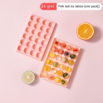 Virtuvės aksesuarai Popsicle ledo padėklas ledo kamuoliukų formavimas &scaron;aldytų viskio rutuliukų ledų įrankiai 24 Cell rožinė