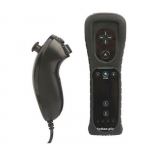 2 en 1 Wii une manette Motion Plus int&eacute;gr&eacute; in Motion Nunchuck pour Wii Noire