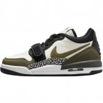 Air Jordan Legacy 312 Low GS Vidutinio alyvuogių spalvos Vaikų sportbačiai Balti Lėk&scaron;tos spalvos Juodi CD9054-120 35.5
