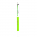Pierres et Min&eacute;raux. Stylo min&eacute;raux Grenat Tsavorite brut Tanzanie. Couleur Vert pomme.