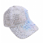 Pavasaris, vasara, ploni nėriniai, kvėpuojantys, kvėpuojantys blizgučiai beisbolo kepurė Madinga lauko moteri&scaron;ka nuo saulės apsauganti kepurė antienos liežuviui balta