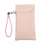 Kelioniniai ne&scaron;iojamieji akiniai nuo saulės laikymo dėklas Mink&scaron;tas PU odinis akinių laikymo krep&scaron;ys moterims, vyrams One Size juoda