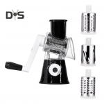 Sukamas sūrio tarka su keičiamais nerūdijančio plieno a&scaron;menimis 3 viename sūrio pjaustyklė ir smulkintuvas rankiniu būdu sukamas virtuvės įrankis greitam smulkinimui balta