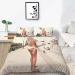 3D Bikinio Antklodės Užvalkalas Patalynės Komplektas, Seksualus Grožis Pūkų Antklodės Užvalkalas Pagalvės Užvalkalas, Itin Smulkaus Pluo&scaron;to Lovos Užvalkalas, Viengulė Dvigulė Lova DE 100x135cm