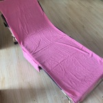 Baltos medvilnės poilsio kėdės paplūdimio rank&scaron;luostis &ndash; 320 GSM 74*215CM rožinė