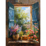 Abstraktus Spalvingas Grafiti Miesto Peizažas Drobės Tapyba Modernus Menas Langas Jūros Vaizdas Estetiniai Plakatai Spaudiniai Svetainės Dekoravimas 70*120cm No Frame