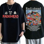 Radiohead Vintažinis Spaudas Mar&scaron;kinėliai Vyri&scaron;ki Dideli 100% Medvilnė Unisex Mar&scaron;kinėliai Hip Hop Hail To The Thief Muzikos Albumo Mar&scaron;kinėliai M