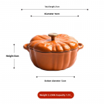 Mažas laimės daugiafunkcis ketaus moliūgo emaliuotas puodas - Tro&scaron;kinimui, sriubai, universalus indukcinei viryklei