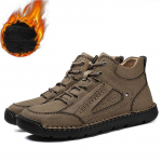 Vyri&scaron;ki rankų darbo retro laisvalaikio batai didelio dydžio kasdieniai batai oda guma rankų darbo kasdieniai batai žieminiai batai 48-1 chaki