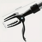 Didelio patvarumo aliumininis sodo ravėjimo įrankis su 4 nagų plienu &scaron;aknims &scaron;alinti juoda