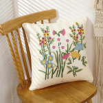 Amerikieti&scaron;ka siuvinėta pagalvė Pastoralinė medvilninė siuvinėta juosmens pagalvė Sofa Svetainės pagalvės užvalkalas Be užpildo Nuimamas skalbiamas pillowcase + pillow core