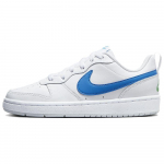 Nike Court Borough Low 2 GS Balti Photo Blue Vaikų sportbačiai Pure-Platinum Stadium-Green BQ5448-123 38 white