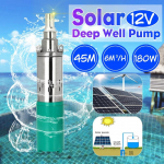 Efektyvus saulės energijos vandens siurblys 12V 24V 180W 3000L/h 25m giluminio &scaron;ulinio siurblys nuolatinės srovės sraigtinis panardinamasis siurblys laistymo sodo namas 12V