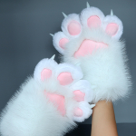 Kawaii Animacinis Cosplay Kostiumas Pir&scaron;tinės Plaukuotos Fursuit Pliu&scaron;inės Katės Letenos Pir&scaron;tinės Čaižios Kig &Scaron;iltos Cosplay Rekvizitas Dovanos