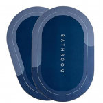 2 vienetų greitai džiūstančių, mink&scaron;tų, vandenį sugeriančių stačiakampių vonios kilimėlių rinkinys | Neslystantis guminis durų kilimėlis namams, virtuvei Onesize