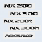 Blizgios juodos spalvos ABS raidės NX200 NX300 NX200t NX300h HYBRID emblema Lexus automobilio bagažinės logotipas lipdukas ženklelis glossy black