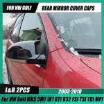 Skirta Volkswagen Golf MK5 2vnt Blizgus juodas automobilio galinio vaizdo veidrodėlio dangteliai Golf V 5M1 1K1 GTI R32 FSI TSI TDI MPI 2003-2010 m. Gloss Black