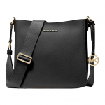Michael Kors MK Jet Set Travel Padengtas Drobės Mažas Crossbody Krep&scaron;ys Su Auksiniais Metaliniais Elementais Moteri&scaron;ki krep&scaron;iai Juodas 35S4GTVC5L-BLACK Basic Set (Bag+Dust Bag)