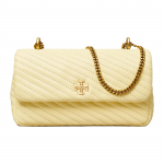Tory Burch Kira rankinė su magnetiniu užsegimu, pagaminta i&scaron; nappa odos, mini peties/crossbody krep&scaron;ys, moteri&scaron;ki krep&scaron;iai, citrininė 158705-701 Basic Set (Bag+Dust Bag)