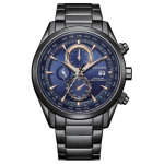 Citizen 100m Vandeniui atsparus, saulės energija maitinamas, kvarcinis mechanizmas, nerūdijančio plieno apyrankė, laikrodis 43 mm AT8265-81L Blue Dial gray