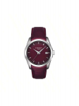 Tissot Couto serijos madingas moteri&scaron;kas kvarcinis laikrodis, pagamintas &Scaron;veicarijoje, 32 mm raudonas ciferblatas, nerūdijančio plieno korpusas, originalus T035.210.16.371.00 raudona
