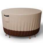 Lauko apvalaus stalo uždangalas, atsparus vandeniui, 600D Oksfordo, tvirtas sodo baldų apsaugas terasos kėdžių komplektui 152x58cm