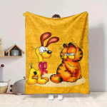 1 vnt. Garfield animacinių filmų komiksų mink&scaron;tas, odai draugi&scaron;kas flanelas su skaitmenine spauda, įvairių dydžių, &scaron;eimai, draugams, gimtadieniui086 130cmx150cm