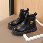 Mada Berniukas Mergaitė Trumpi Batai Neslystantys Briti&scaron;ko Stiliaus Batai Vaikų &Scaron;oninio Užtrauktuko Dizainas Vieno Aulo Batai Odiniai Batai Neslystantys 26 insole 16cm