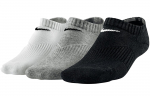 Nike Kojas dengiančios kojinės Unisex 3 poros Baltos/Pilkos/Juodos SX4721-967 S