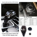3 dalių rinkinys Kri&scaron;tolinis pavarų perjungimo svirties rankenėlė BMW 3 5 6 7 serijai x3 x5 x6 f30 g15 f01 g20 g05 g21 g28 g30 g31 g38 gray