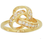 Bague Plaqu&eacute; Or 'D&eacute;esse' blanc dor&eacute; - 13 mm