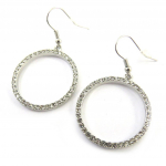 Les Tr&eacute;sors De Lily [N3159] - Boucles Cr&eacute;ateur 'Sissi' blanc argent&eacute; balta
