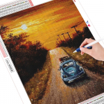 5D deimantinis paveikslas saulėlydis Viso kvadrato apvalus rankdarbių rinkinys deimantinis siuvinėjimas kra&scaron;tovaizdis automobilių menas kalnų kri&scaron;tolas namų dekoravimas Full Round (20X30CM)