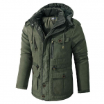 Vyri&scaron;ka &scaron;ilta striukė žieminė parkas su gobtuvu vėjo striukė Medvilninis pamink&scaron;tintas storas paltas Vyri&scaron;kas plonas laisvalaikio vilnonis &scaron;varkas Vyri&scaron;kas klasikinis parkas L žalia