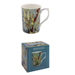 Les Tr&eacute;sors De Lily [A1384] - Mug porcelaine 'Vincent Van Gogh' Vase avec Gla&iuml;euls - 10x7. 5 cm pilka