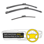 3 vnt., skirti SKODA Karoq 2017-2020 26 18 13 priekinių galinių valytuvų mentės priekinio stiklo priekinio stiklo langų pjovimo priedai 2017 2018 2019 2020 Right Hand