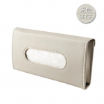 Car Sunshade Paper Towel Bag Multi - Function Leather Car Hanging Seat Car Carton Tissue Box Shade Paper Car interior smėlis
