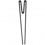 Kūdikio lazdelės maistui, auk&scaron;tos temperatūros atsparumas, integruotos treniruotės, vientisos spalvos, M formos, mokomosios lazdelės juoda