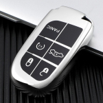 Automobilio 5 mygtukų raktų dangtelio laikiklis skirtas Jeep Renegade Compass Grand Cherokee, skirtas Chrysler 300C Wrangler Dodge Fiat priedai 5 Buttons