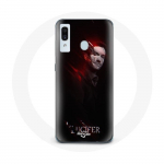 Coque pour Samsung Galaxy A20 Lucifer S&eacute;rie fond noir