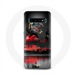 Coque pour Samsung Galaxy S10 edge Formule 1 Sebastian Vettel Pilote automobile F1 Rouge