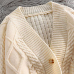 Rudens ir žiemos vilnonė megztinė striukė trumpas megztas moteri&scaron;kas laisvas laisvalaikio moteri&scaron;kas megztinis su žibintuvėliais rankovėmis