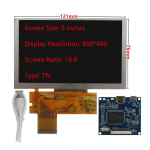 3,5/4,3/5/6,5/7/8/9/10,1 colio LCD ekranas TFT IPS &bdquo;pasidaryk pats&ldquo; monitoriaus tvarkyklės valdymo plok&scaron;tė HDMI Raspberry Pi ne&scaron;iojamo kompiuterio antrinis ekranas