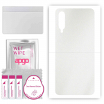 apgo Protective Skin Sticker for the back compatible with Xiaomi Mi 9 Lite, Wrap Film, Foil, Vinyl - Pattern Matte Transparent