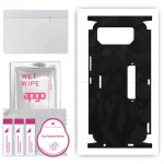 apgo Protective Skin Sticker for the back+sides compatible with Asus ROG Phone 6 Pro, Full Wrap Film, Foil, Vinyl - Pattern Black Camo