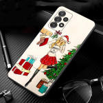 Telefono dėklas, skirtas Samsung Galaxy A52s A73 A72 A53 A33 A32 A13 A02s A21s A12 A31 A91 A51 A71 A41 A23 A11 Kalėdų eglutė mergaitei Samsung A91