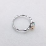 Mieli 925 sterlingų sidabro 5 mm apvalūs natūralūs opaliniai žiedai moterims Vestuviniai sužadėtuvių meilės žiedai papuo&scaron;alai pir&scaron;tas Bague Aneis Anelli Resizable
