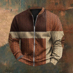 Vyri&scaron;ki Retro laisvalaikio megztiniai su gradientu XXXL kava