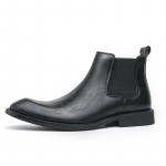 Mada Retro mada Vyri&scaron;ki rudi batai smailūs odiniai Chelsea batai vyri&scaron;ki auk&scaron;takulniai batai vyrams Avalynė Zapatos De Vestir Hombre 38